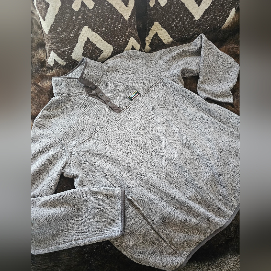 L.L. Bean Pullover Inside Soft Warm Classic Gray Xl Tall